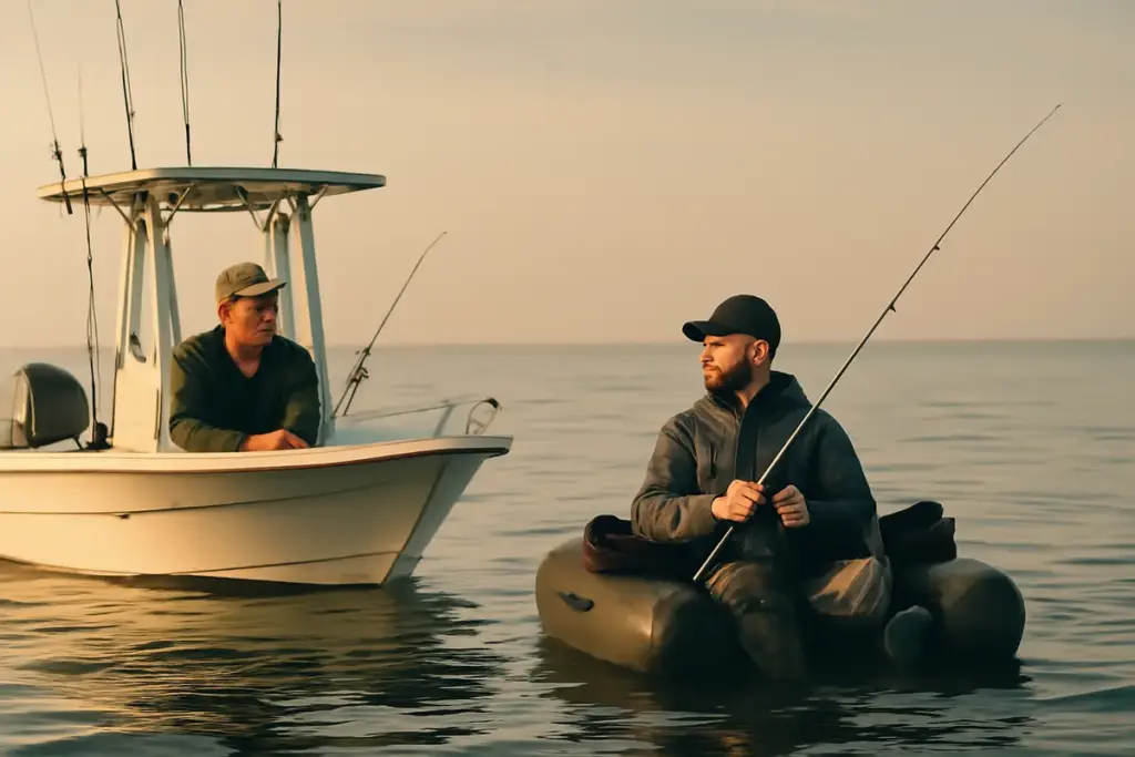Barca o belly boat per la pesca a vertical jigging? Pro e contro secondo gli specialisti