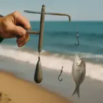 Pesca a fondo in mare dalla spiaggia: la staffa nascosta che facilita il recupero della preda