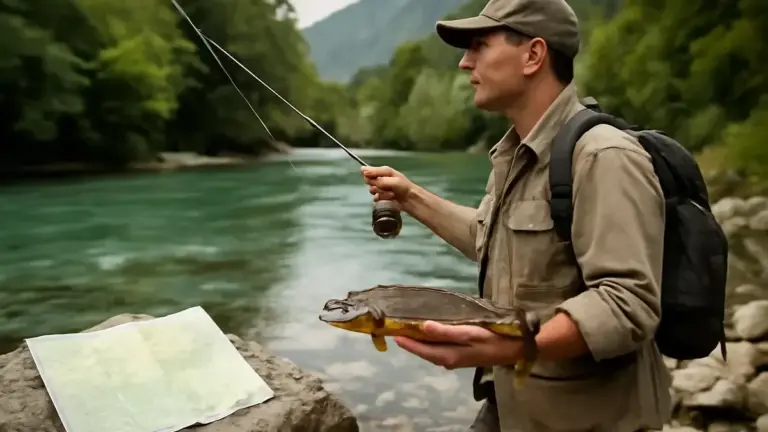 Pesca in fiume con acqua torbida: come trovare correnti più regolari