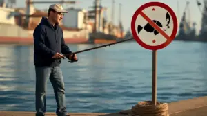 Pesca in porto: come osservare gli spazi di manovra prima di scegliere la postazione